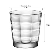 Copo 240ml Whisky Baixo Cube Bormioli Rocco